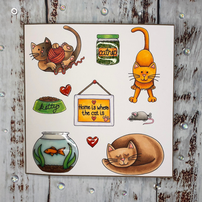 Cute Kitty themed card by Terri (Veegstez Creates) Cute Kitty themed card